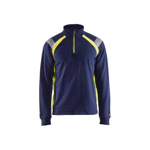 343211588933-3432-dettagli-della-felpa-con-scollo-a-camion-blaklader-blu-navy-giallo-fluorescente