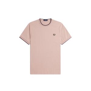 fpm1588-u89-t-shirt-fred-perry-twin-tipped-rosa-scuro-rosa-cipria-nero