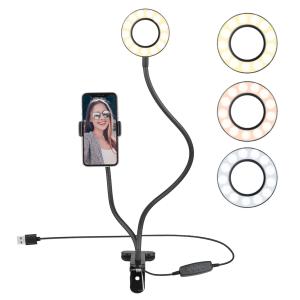 dac-155-support-per-selfie-con-lampada-platyne-nero-tu
