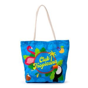 bbag01-borsa-da-spiaggia-puckator-flamingo-club-tropicana-blu-41x55-cm