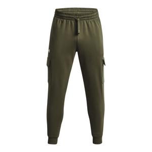1382134-390-pantaloni-running-under-armour-rival-fleece-verde-navy-bianco-bianco
