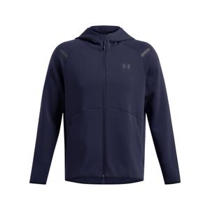 1389352-410-felpa-con-cappuccio-completamente-zipata-under-armour-unstoppable-fleece-blu-marino-nero