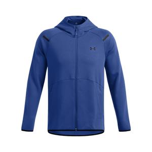 1389352-432-felpa-con-cappuccio-completamente-zipata-under-armour-unstoppable-fleece-blu-nero